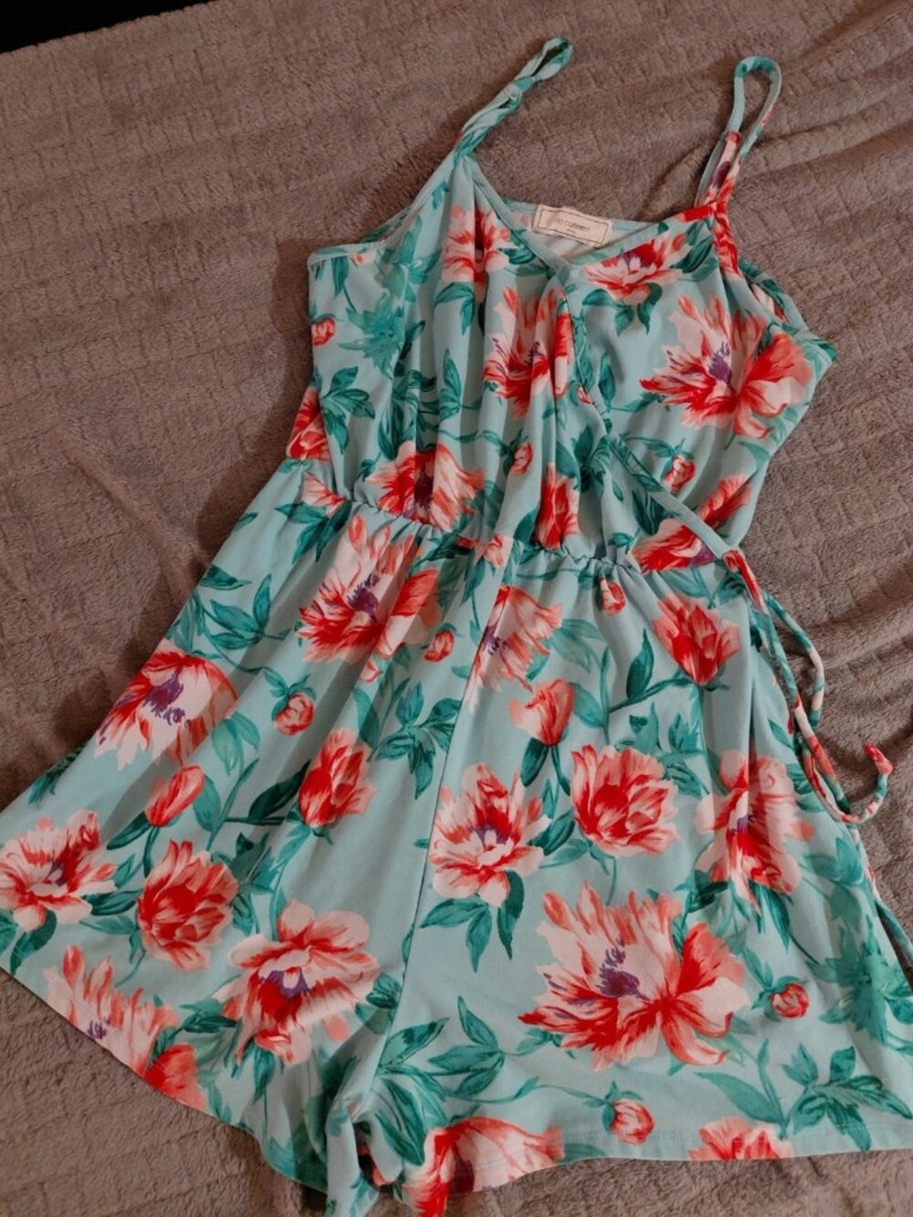 No comment Floral Wrap Romper Womens